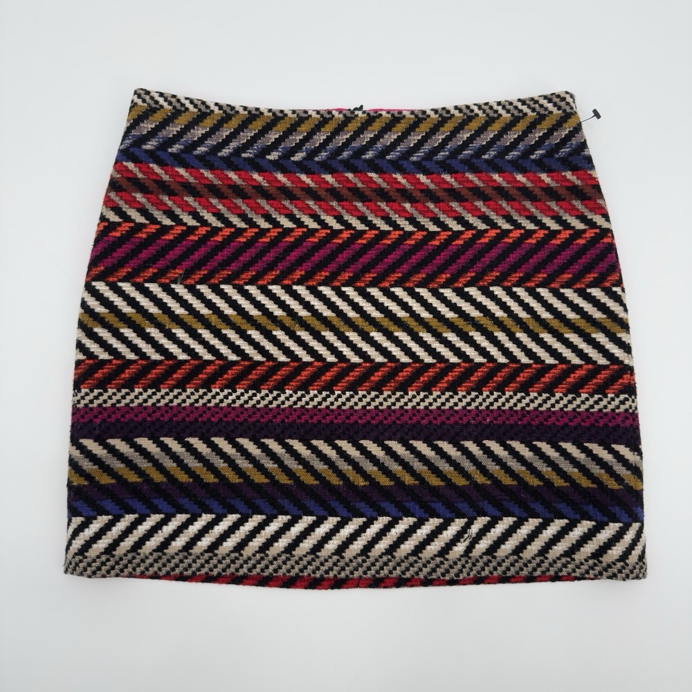 Trina Turk Rico‎ Pencil Mini Skirt Women's Size 2 Multicolor Stripes Textured